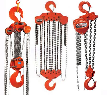 Manual chain hoist applications and pictures